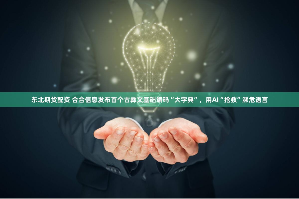 东北期货配资 合合信息发布首个古彝文基础编码“大字典”，用AI“抢救”濒危语言