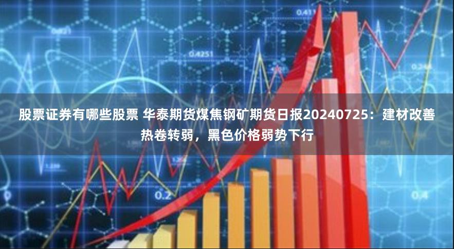 股票证券有哪些股票 华泰期货煤焦钢矿期货日报20240725：建材改善热卷转弱，黑色价格弱势下行
