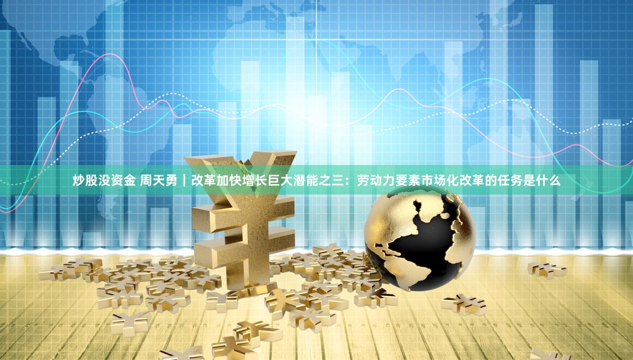 炒股没资金 周天勇｜改革加快增长巨大潜能之三：劳动力要素市场化改革的任务是什么