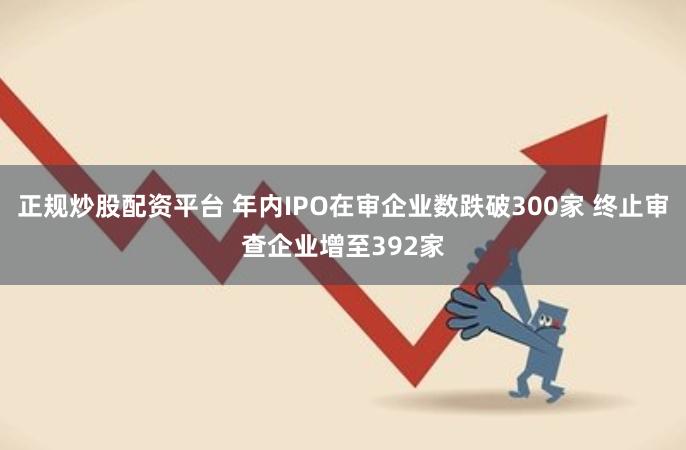 正规炒股配资平台 年内IPO在审企业数跌破300家 终止审查企业增至392家